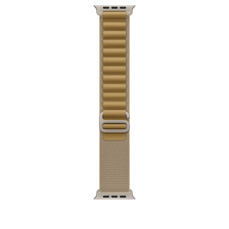 49mm Tan Alpine Loop - Small - Natural Titanium Finish