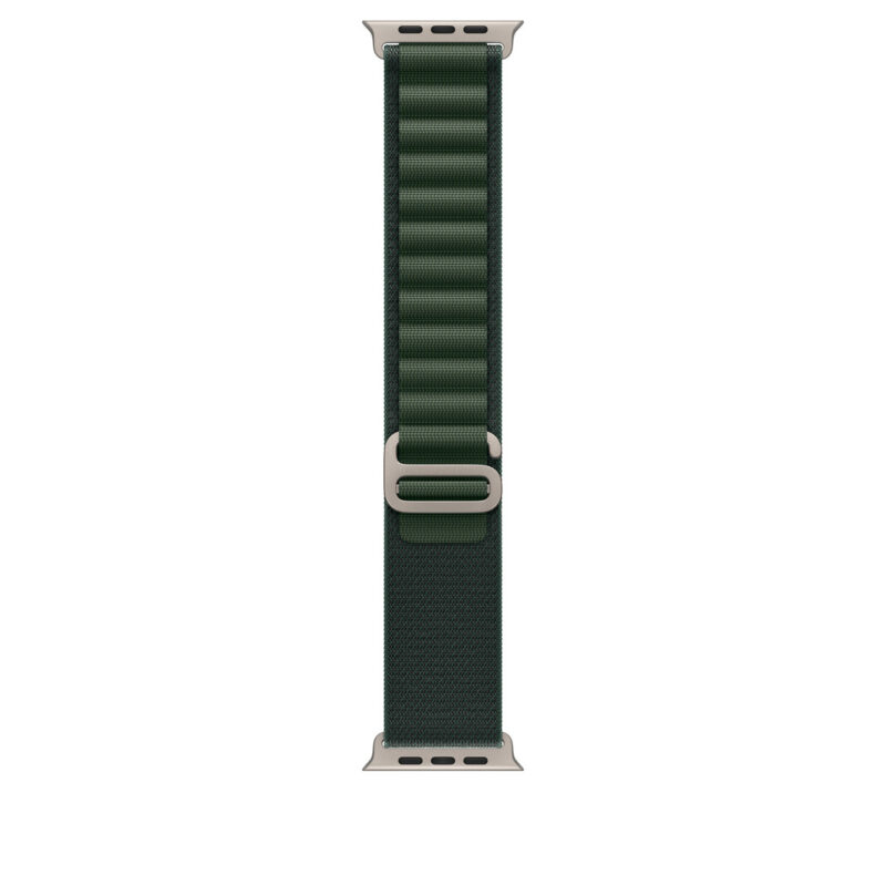 49mm Dark Green Alpine Loop - Large - Natural Titanium Finish