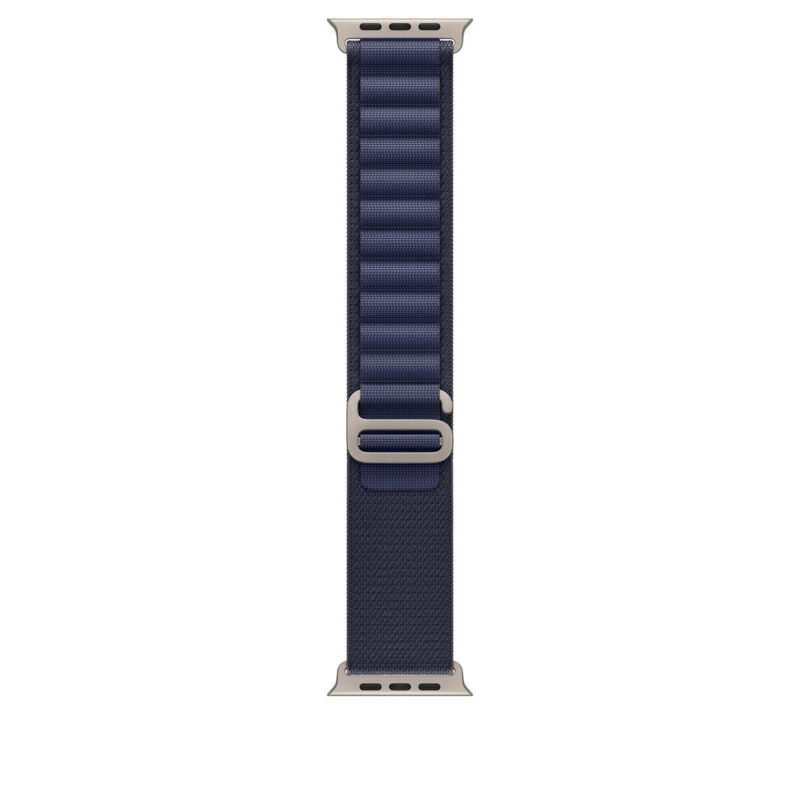 49mm Navy Alpine Loop - Small - Natural Titanium Finish